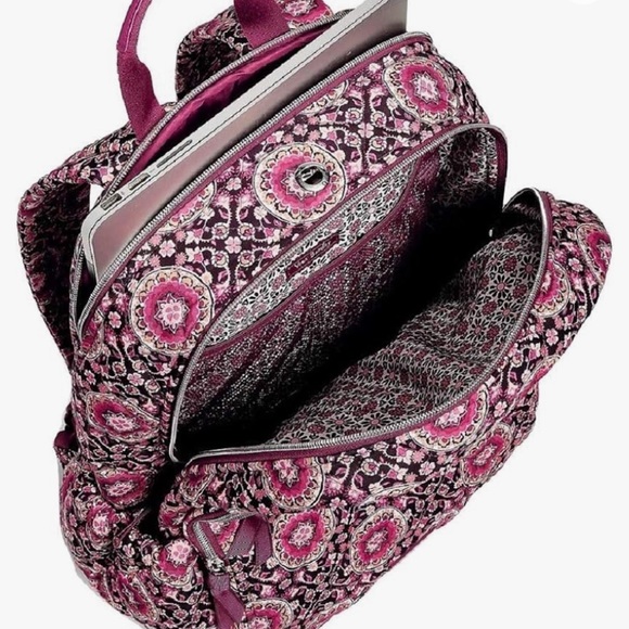 Vera Bradley Backpack Raspberry Medallion - Picture 4 of 4